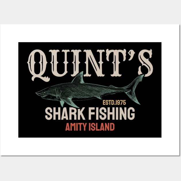 Quint's Shark Fishing - Amity Island 1975 .DNS Wall Art by CoinDesk Podcast